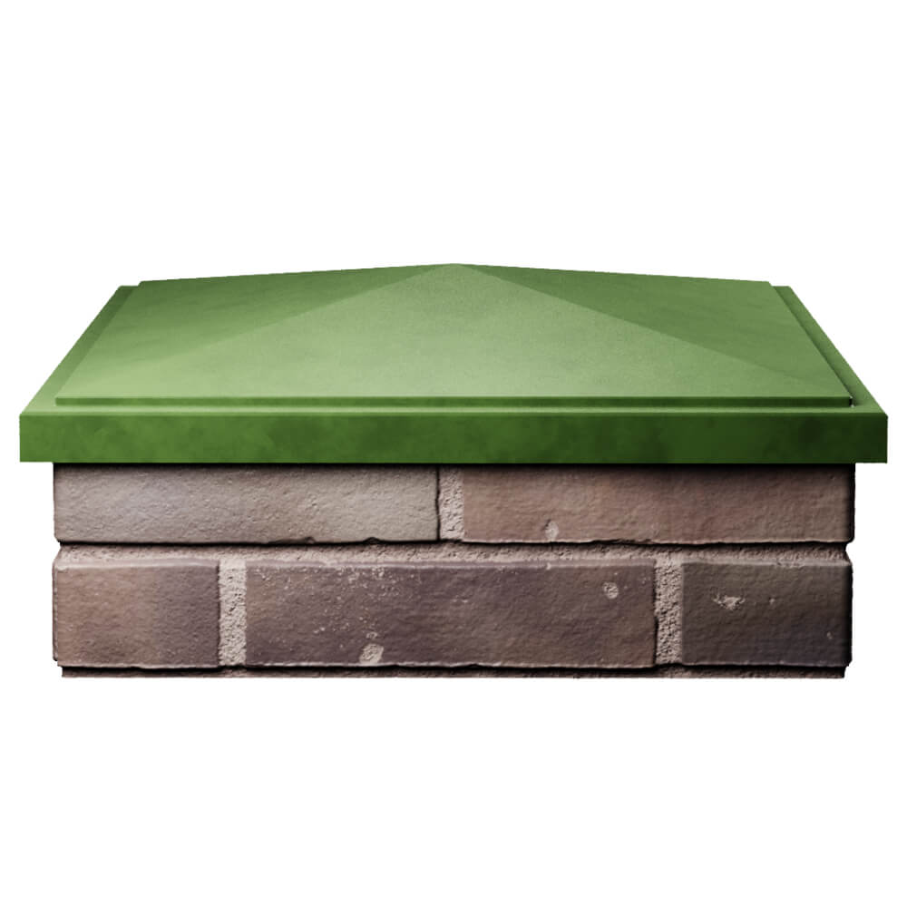 Колпак Zking БонаМоно Зеленый на столб 2х2 кирпича (515х515, 530х530мм) Краснодар фото
