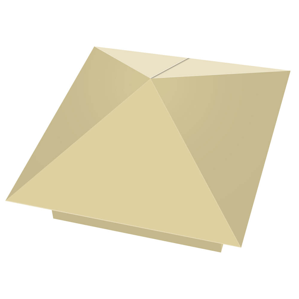 Колпак металлический 400х400мм RAL1014 Бежевый заборный Краснодар фото