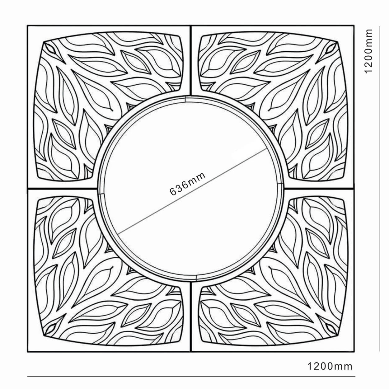 Приствольная решетка для дерева ZKING CRUST 1.2х1.2м Черная в Краснодаре фото