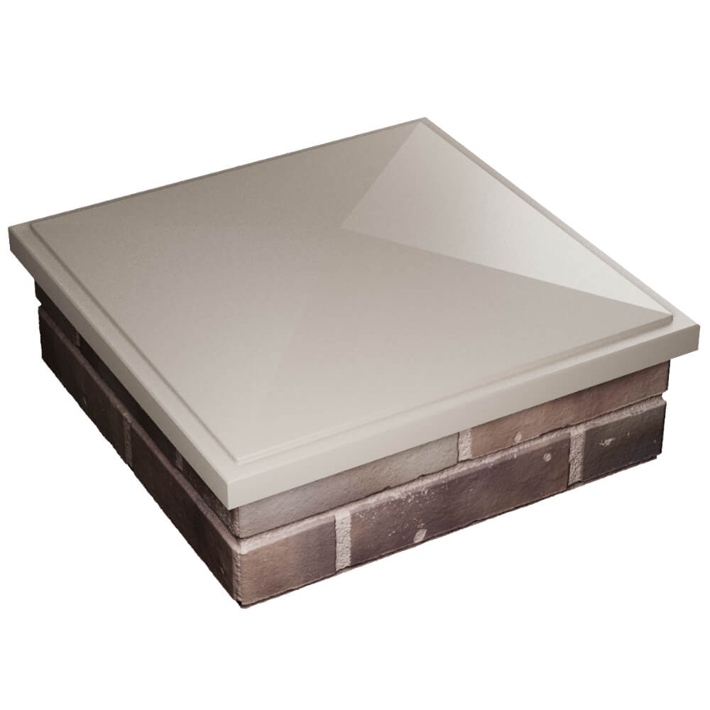 Колпак Zking БонаМоно Бежевый на столб 2х2 кирпича (515х515, 530х530мм) в Краснодаре фото