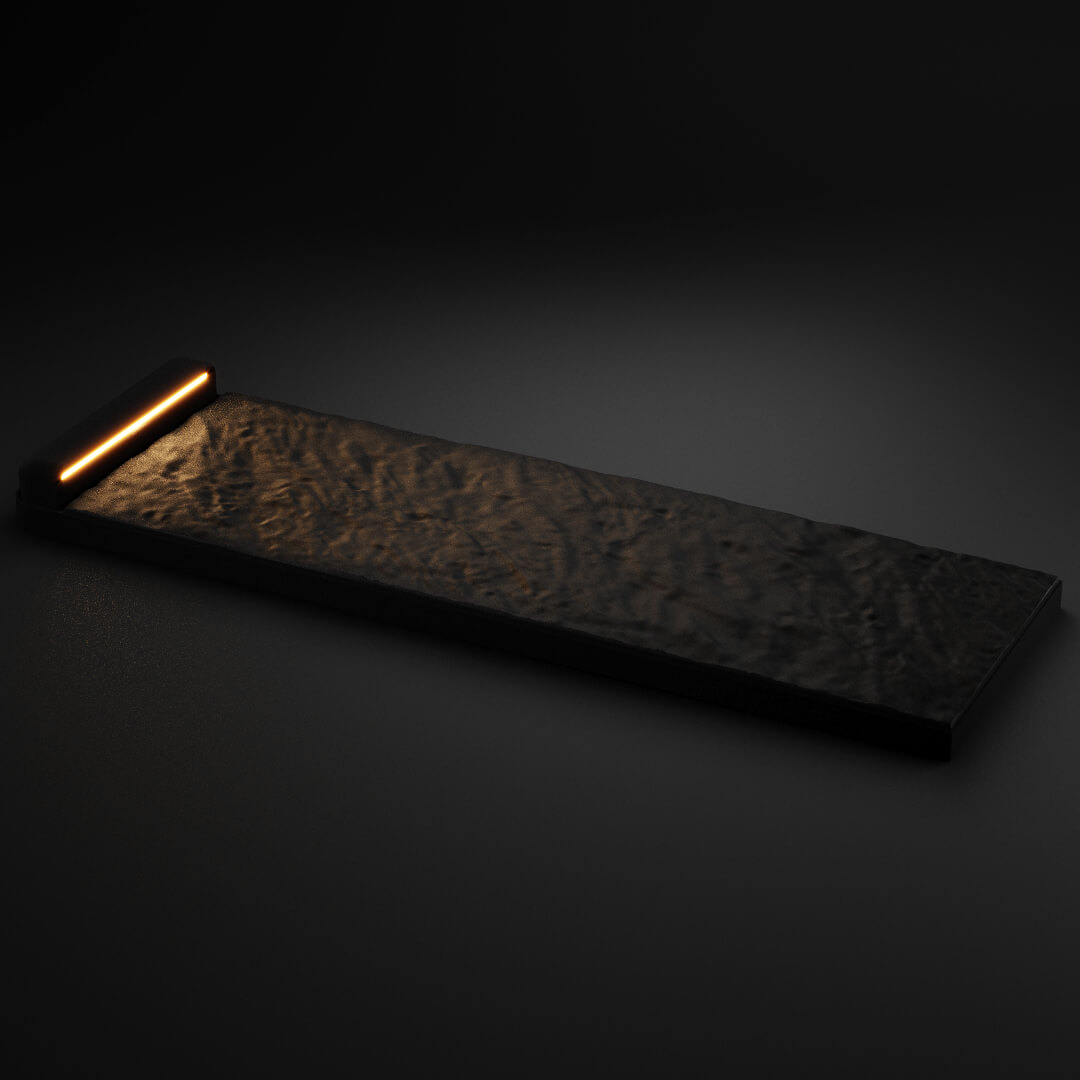 LED Светильник для шаговой плиты STONE Черный Сланец 330х75х98мм в Краснодаре фото