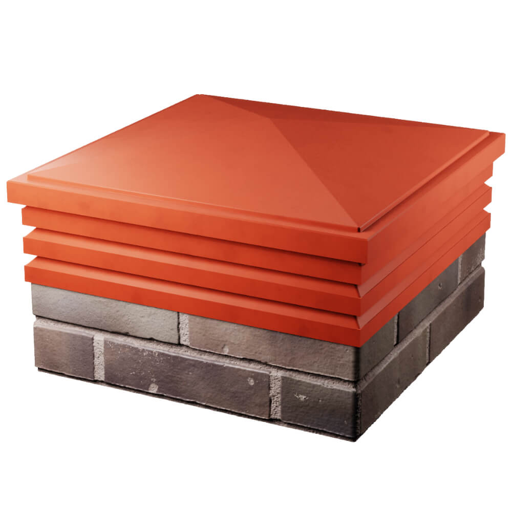 Колпак Zking Бона ХайТек Красный на столб 2х2 кирпича (513х513мм) в Краснодаре фото