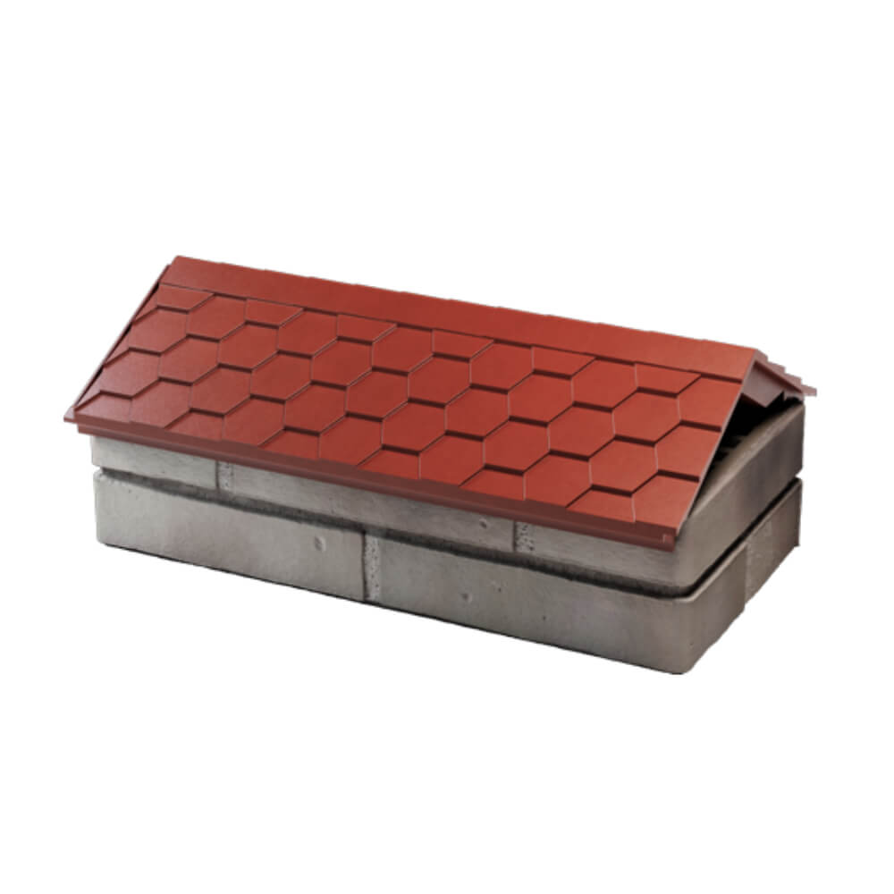 Парапет Zking Эверест Красный с посадкой на 1 кирпич (200/225/255мм) в Краснодаре фото