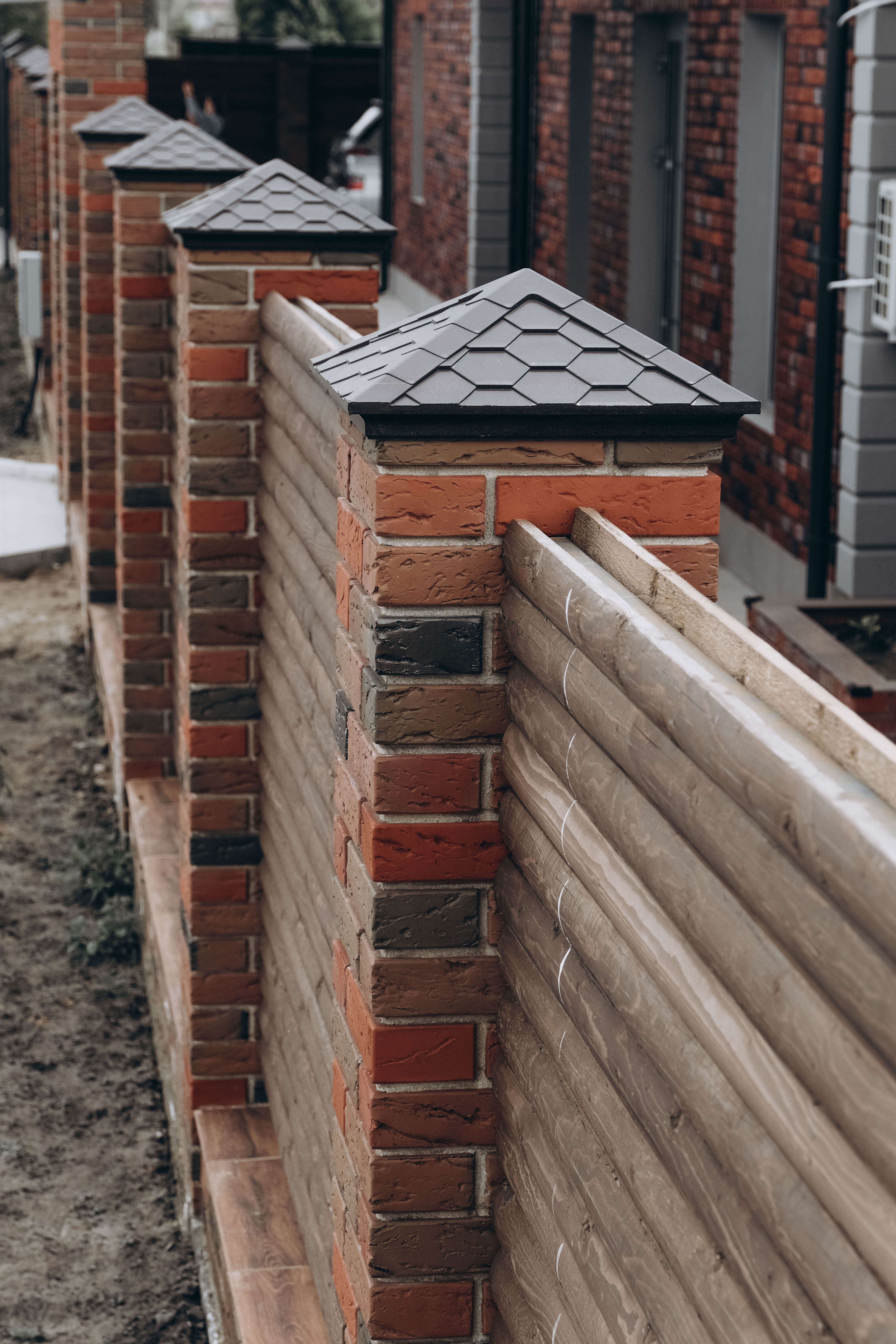 Колпак Zking Эверест Коричневый на столб 1.5х1.5 кирпича (390х390мм) в Краснодаре фото