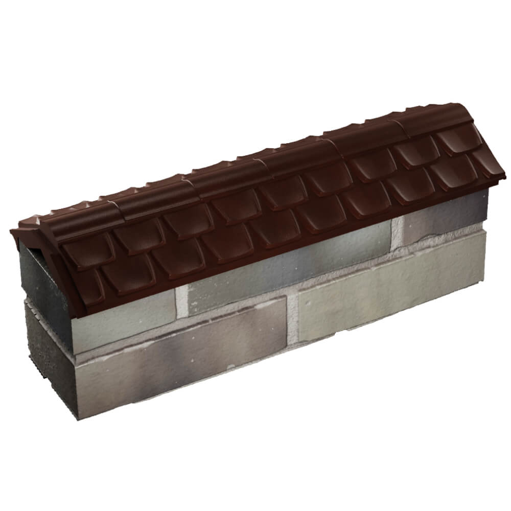Парапет Zking Эльбрус Коричневый с посадкой на 0.5 кирпича (130мм) в Краснодаре фото