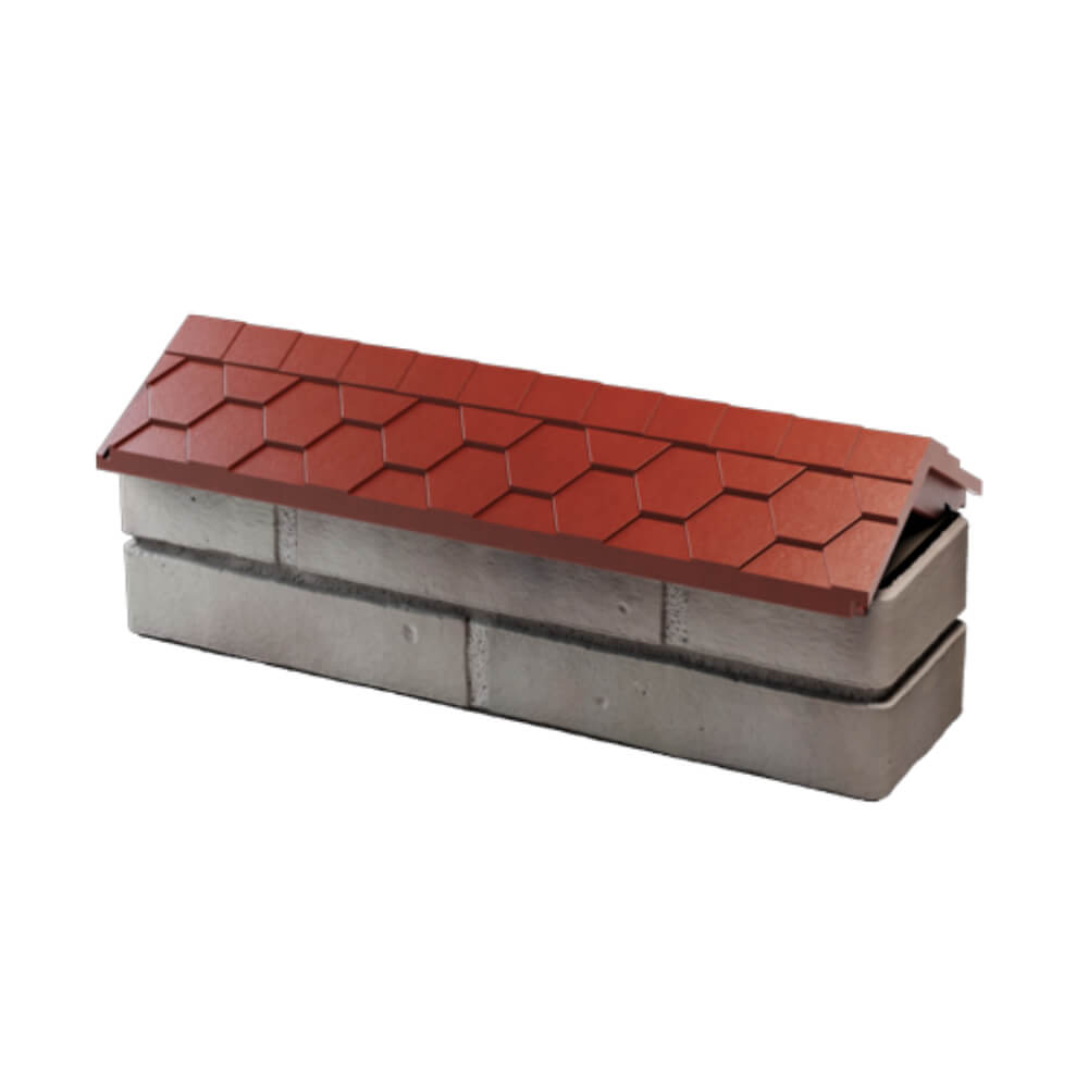 Парапет Zking Эверест Красный с посадкой на 0.5 кирпича (130мм) в Краснодаре фото