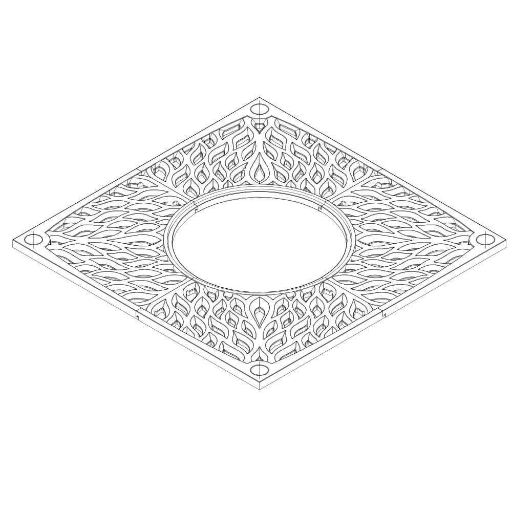 Приствольная решетка для дерева ZKING CRUST 2х2м Черная в Краснодаре фото