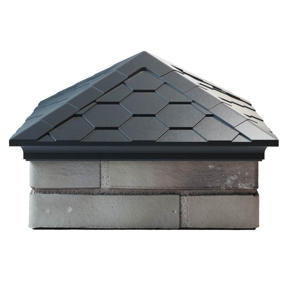 Колпак Zking Эверест Серый на столб 1.5х1.5 кирпича (390х390мм) Краснодар фото