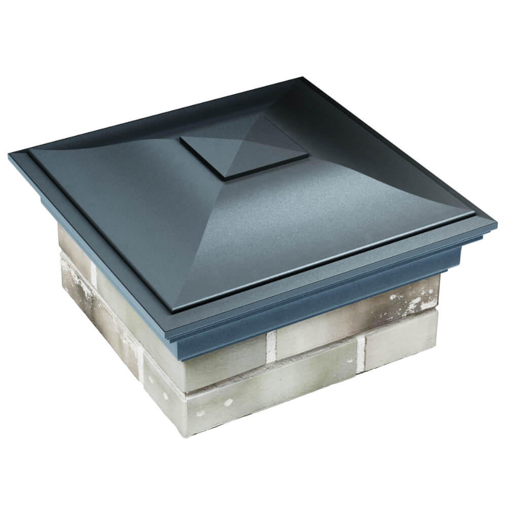 Колпак Zking Монблан Серый на столб 1.5х1.5 кирпича (385х385мм) в Краснодаре фото