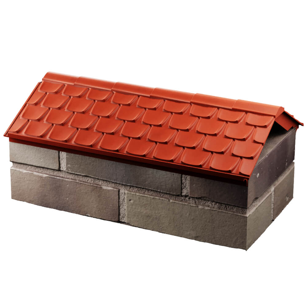 Парапет Zking Эльбрус Красный с посадкой на 1 кирпич (255мм) в Краснодаре фото