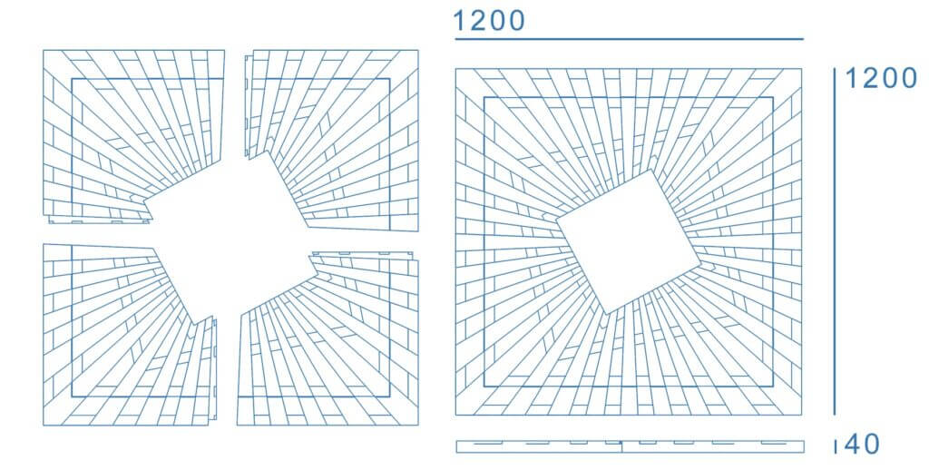 Приствольная решетка для дерева ZKING ATMOSPHERE 1.2х1.2м Черная в Краснодаре фото