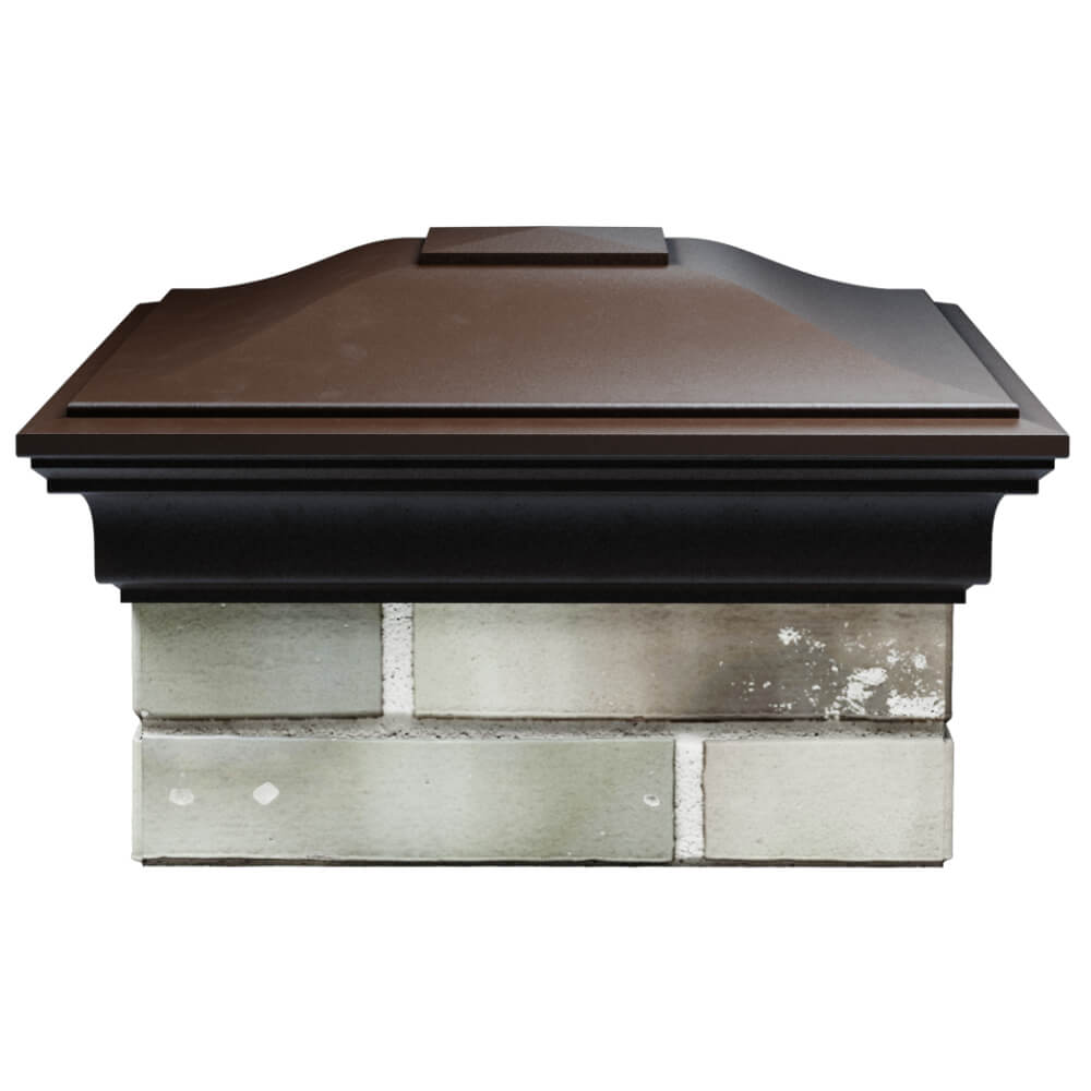 Колпак Zking Монблан Коричневый на столб 1.5х1.5 кирпича (385х385мм) Краснодар фото