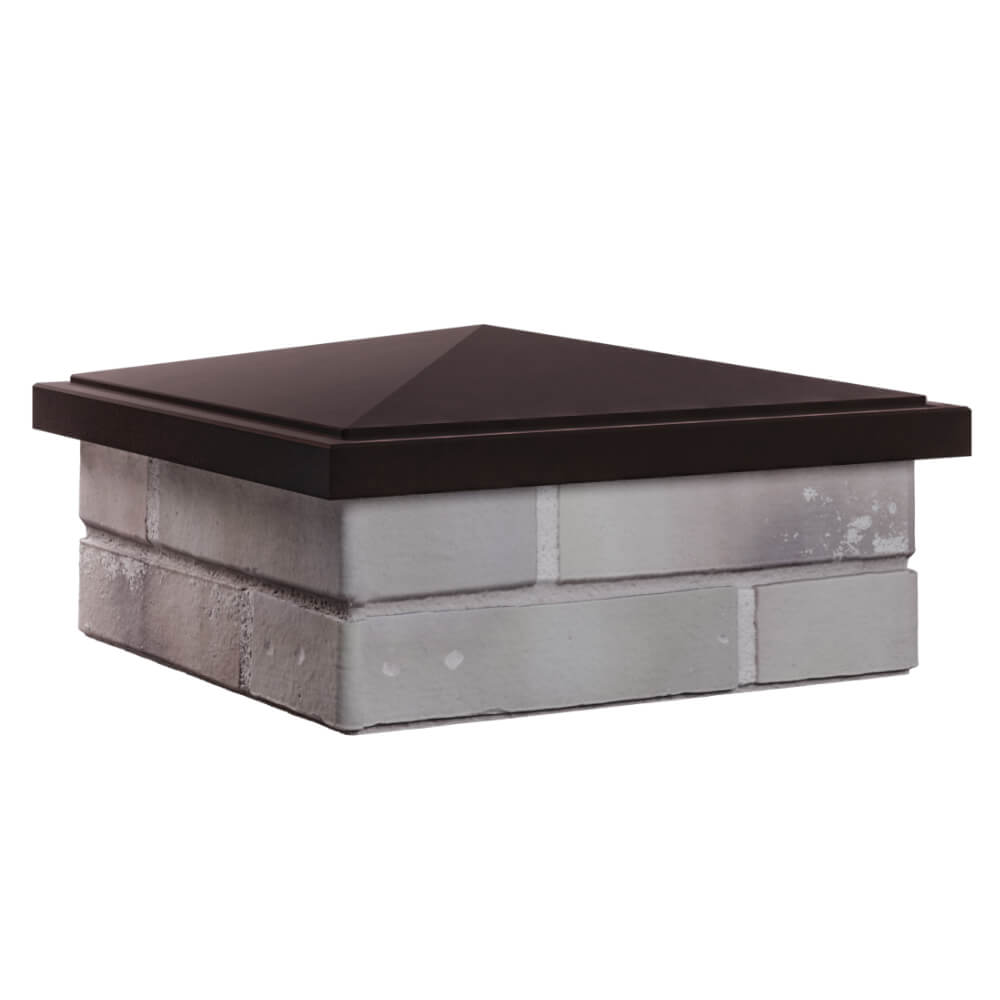 Колпак Zking БонаМоно Коричневый на столб 1.5х1.5 кирпича (385х385, 400х400мм) в Краснодаре фото