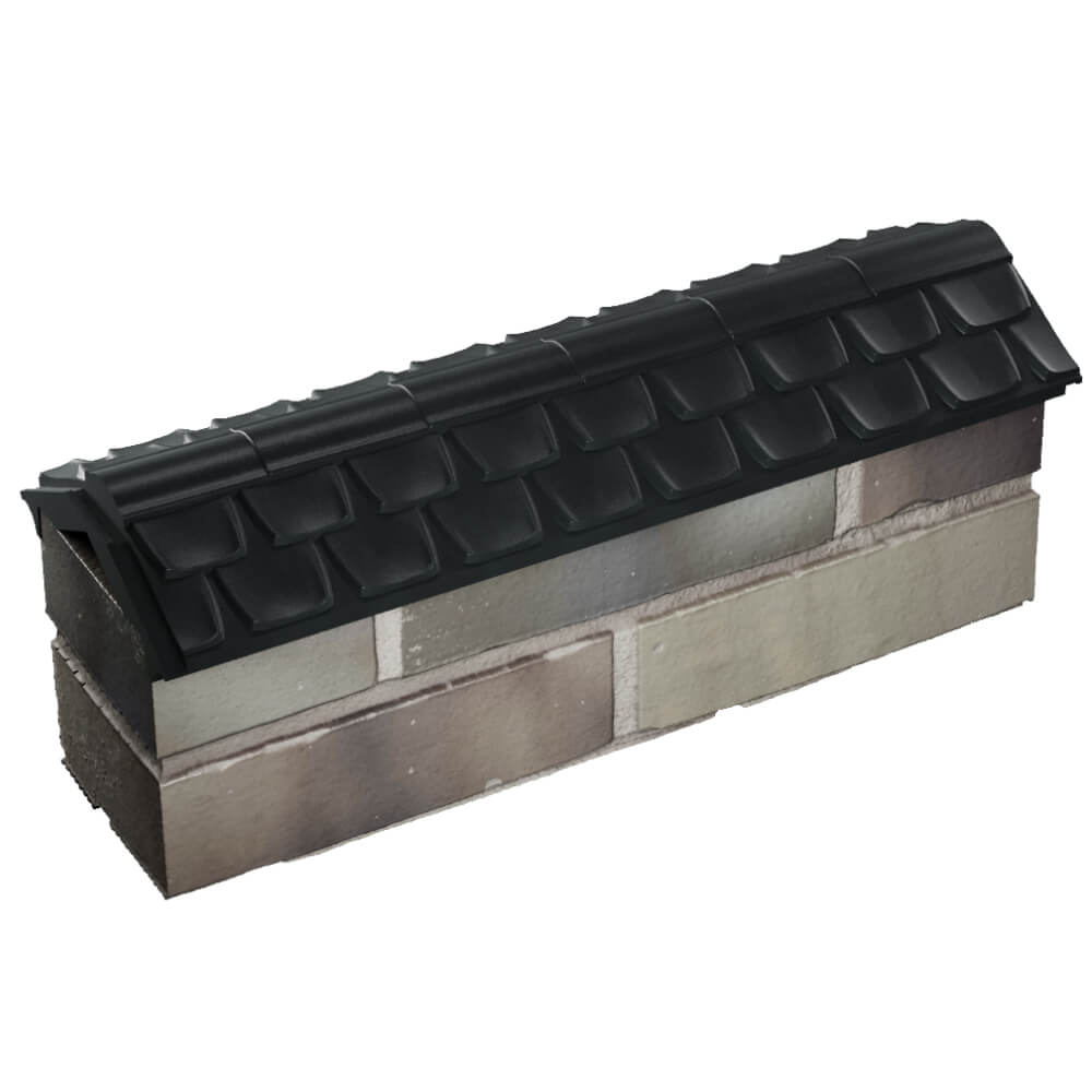 Парапет Zking Эльбрус Черный с посадкой на 0.5 кирпича (130мм) в Краснодаре фото