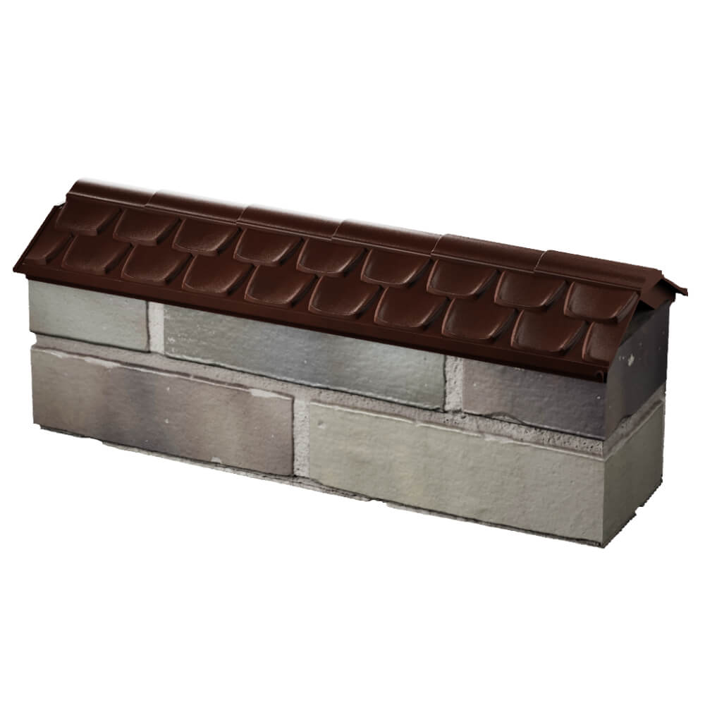Парапет Zking Эльбрус Коричневый с посадкой на 0.5 кирпича (130мм) в Краснодаре фото