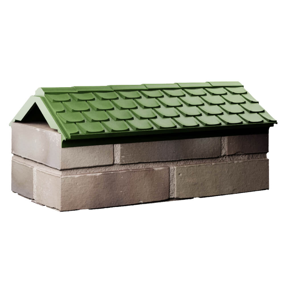 Парапет Zking Эльбрус Зеленый с посадкой на 1 кирпич (255мм) Краснодар фото