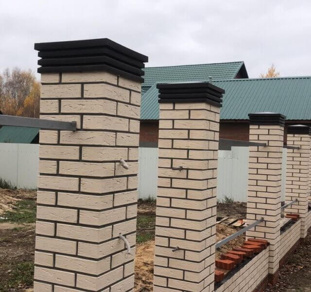 Колпак Zking Бона ХайТек Коричневый на столб 1.5х1.5 кирпича (385х385мм) в Краснодаре фото