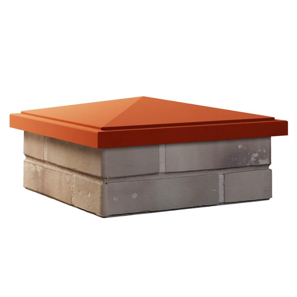 Колпак Zking БонаМоно Красный на столб 1.5х1.5 кирпича (385х385, 400х400мм) в Краснодаре фото