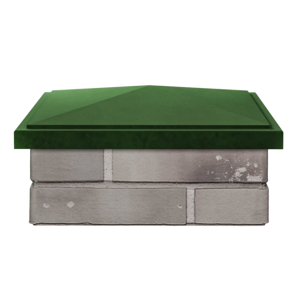 Колпак Zking БонаМоно Зеленый на столб 1.5х1.5 кирпича (385х385, 400х400мм) Краснодар фото