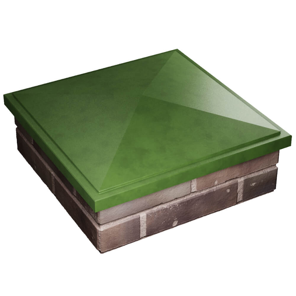 Колпак Zking БонаМоно Зеленый на столб 2х2 кирпича (515х515, 530х530мм) в Краснодаре фото