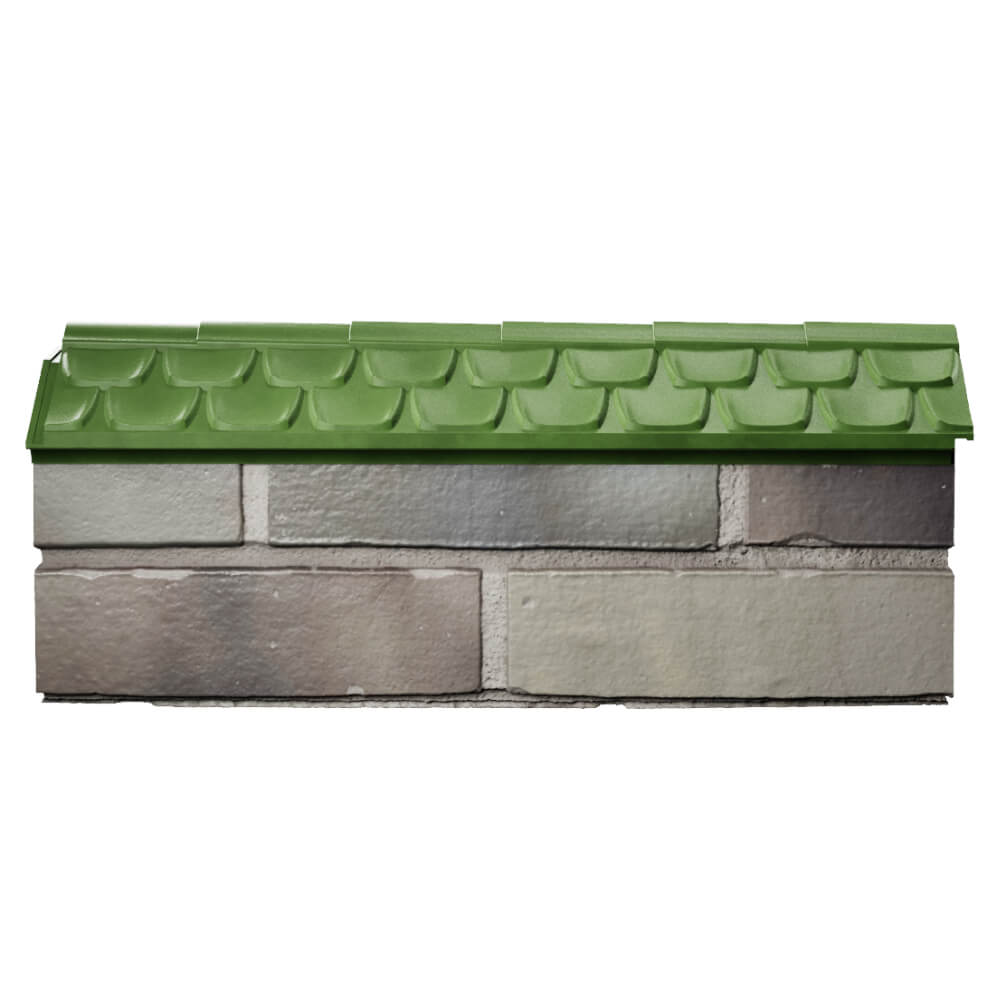 Парапет Zking Эльбрус Зеленый с посадкой на 0.5 кирпича (130мм) в Краснодаре фото