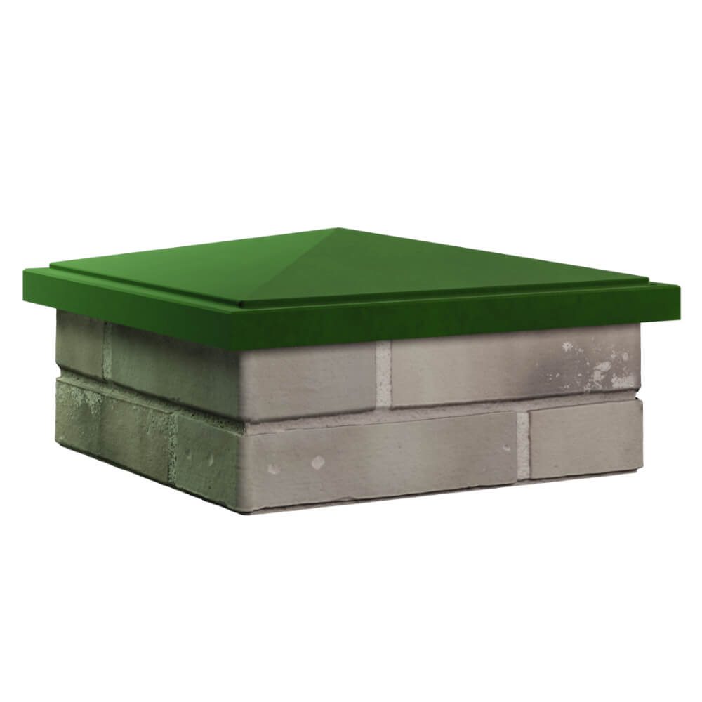 Колпак Zking БонаМоно Зеленый на столб 1.5х1.5 кирпича (385х385, 400х400мм) в Краснодаре фото