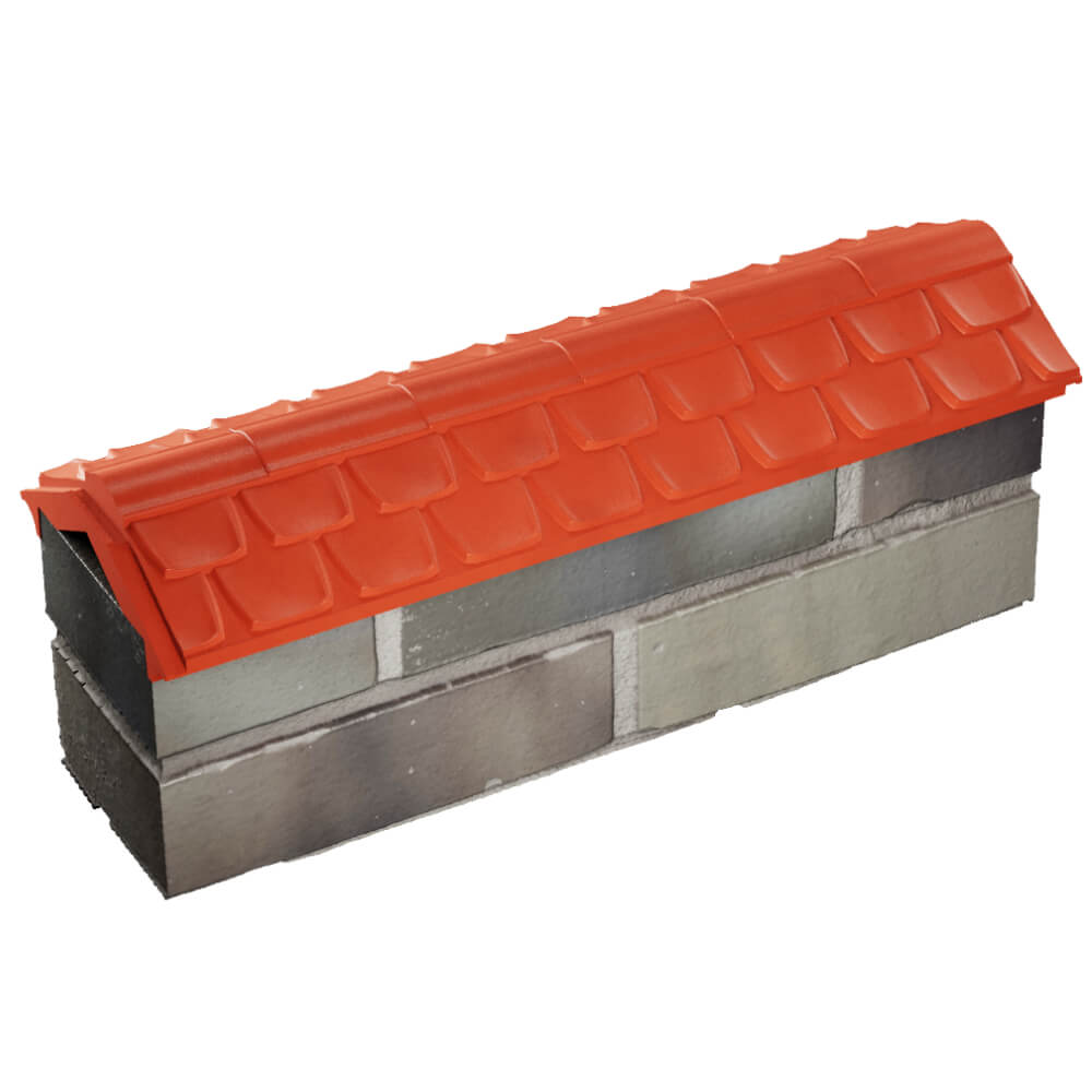 Парапет Zking Эльбрус Красный с посадкой на 0.5 кирпича (130мм) в Краснодаре фото