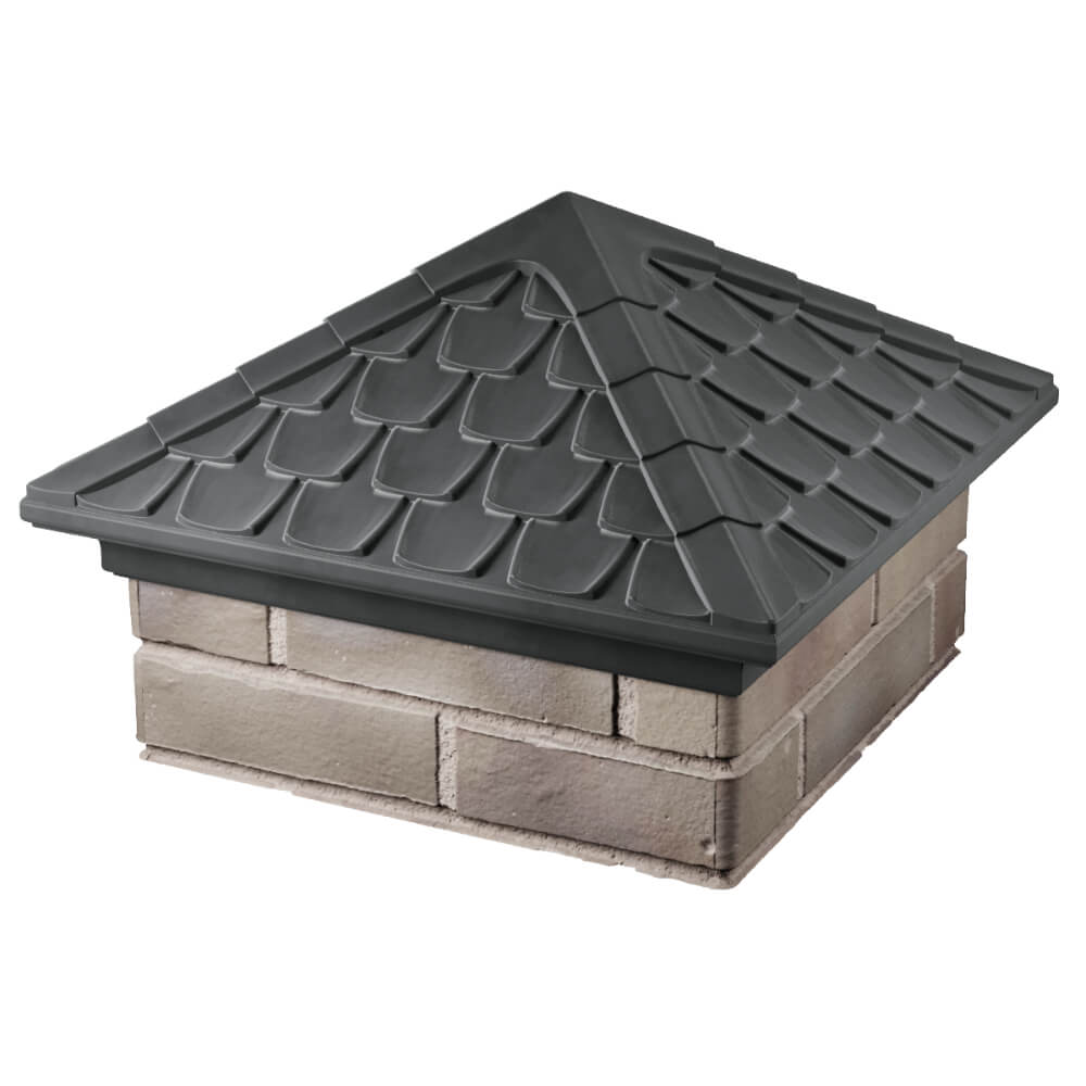 Колпак Zking Эльбрус Серый на столб 1.5х1.5 кирпича (385х385мм) в Краснодаре фото