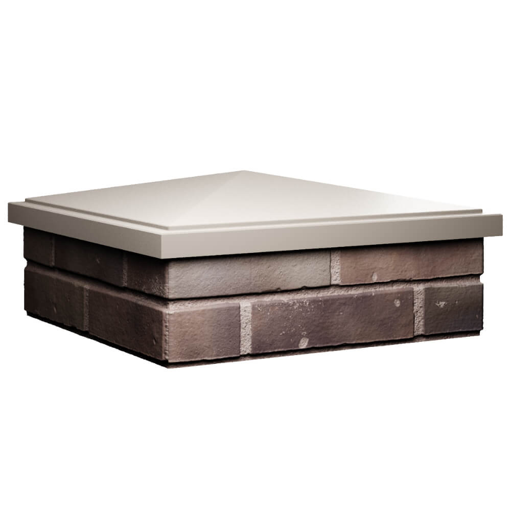 Колпак Zking БонаМоно Бежевый на столб 2х2 кирпича (515х515, 530х530мм) в Краснодаре фото