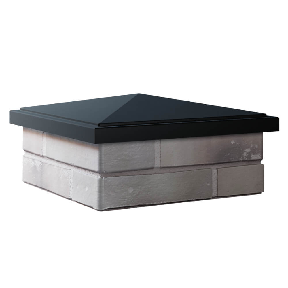 Колпак Zking БонаМоно Черный на столб 1.5х1.5 кирпича (385х385, 400х400мм) в Краснодаре фото