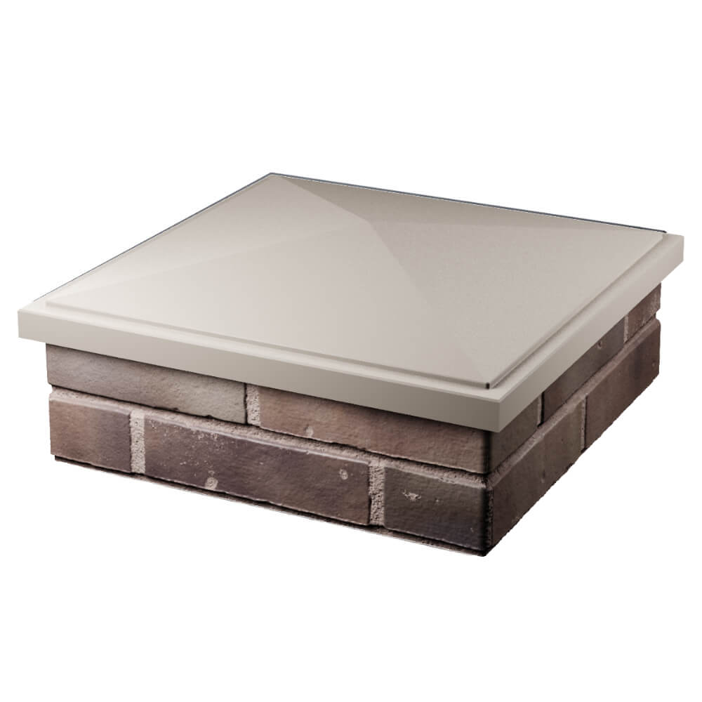 Колпак Zking БонаМоно Бежевый на столб 2х2 кирпича (515х515, 530х530мм) в Краснодаре фото