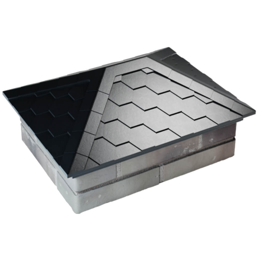 Колпак Zking Эверест Черный на столб 2х1.5 кирпича (520х390мм) Краснодар фото