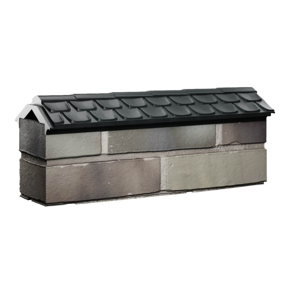 Парапет Zking Эльбрус Черный с посадкой на 0.5 кирпича (130мм) Краснодар фото