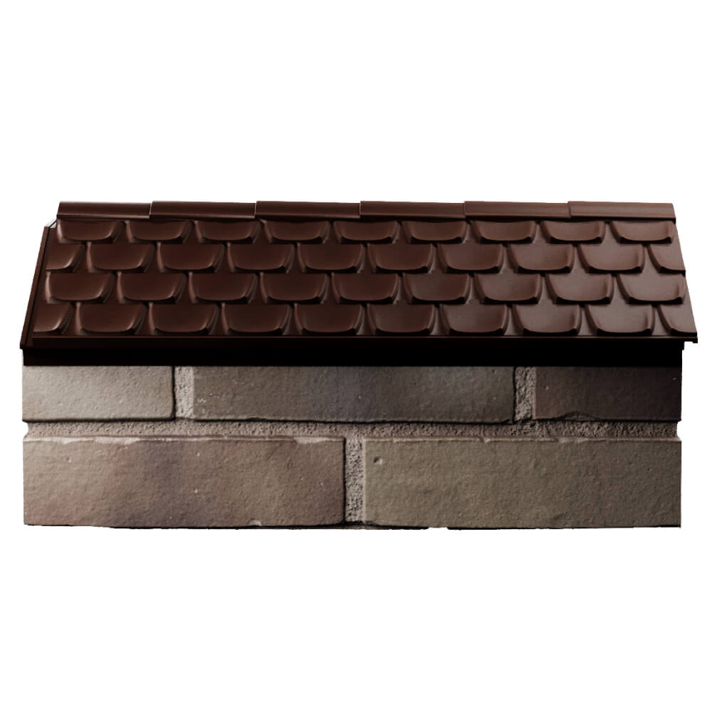 Парапет Zking Эльбрус Коричневый с посадкой на 1 кирпич (255мм) в Краснодаре фото