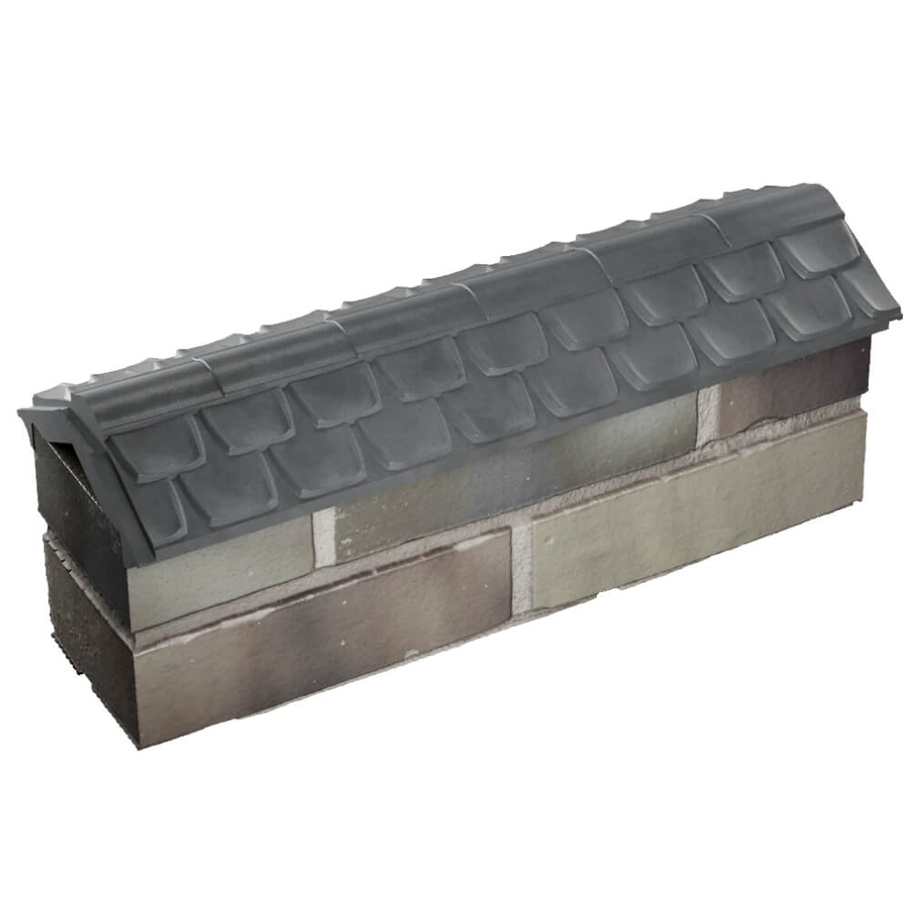 Парапет Zking Эльбрус Серый с посадкой на 0.5 кирпича (130мм) в Краснодаре фото