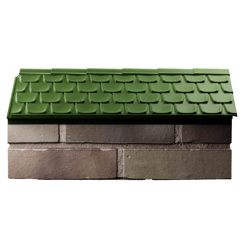 Парапет Zking Эльбрус Зеленый с посадкой на 1 кирпич (255мм) в Краснодаре фото