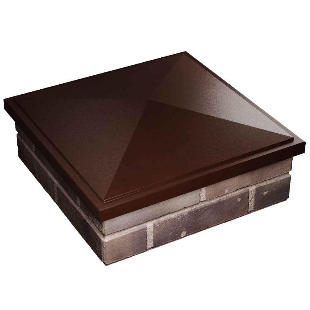 Колпак Zking БонаМоно Коричневый на столб 2х2 кирпича (515х515, 530х530мм) в Краснодаре фото