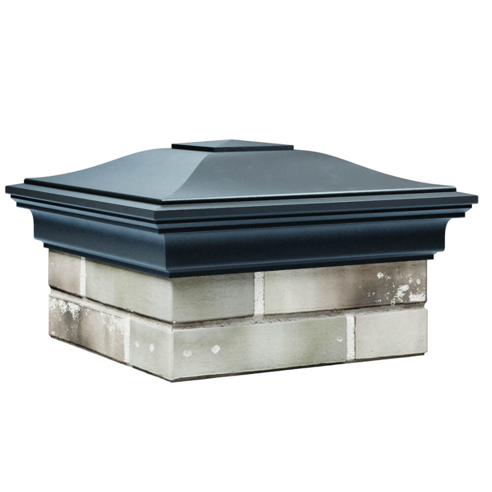 Колпак Zking Монблан Серый на столб 1.5х1.5 кирпича (385х385мм) в Краснодаре фото