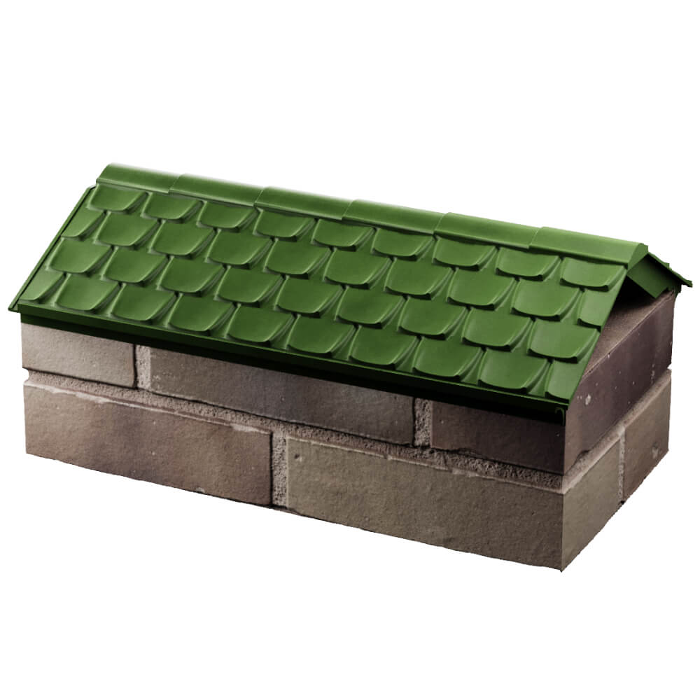 Парапет Zking Эльбрус Зеленый с посадкой на 1 кирпич (255мм) в Краснодаре фото