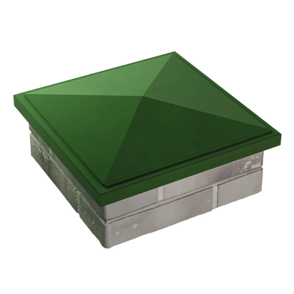 Колпак Zking БонаМоно Зеленый на столб 1.5х1.5 кирпича (385х385, 400х400мм) в Краснодаре фото