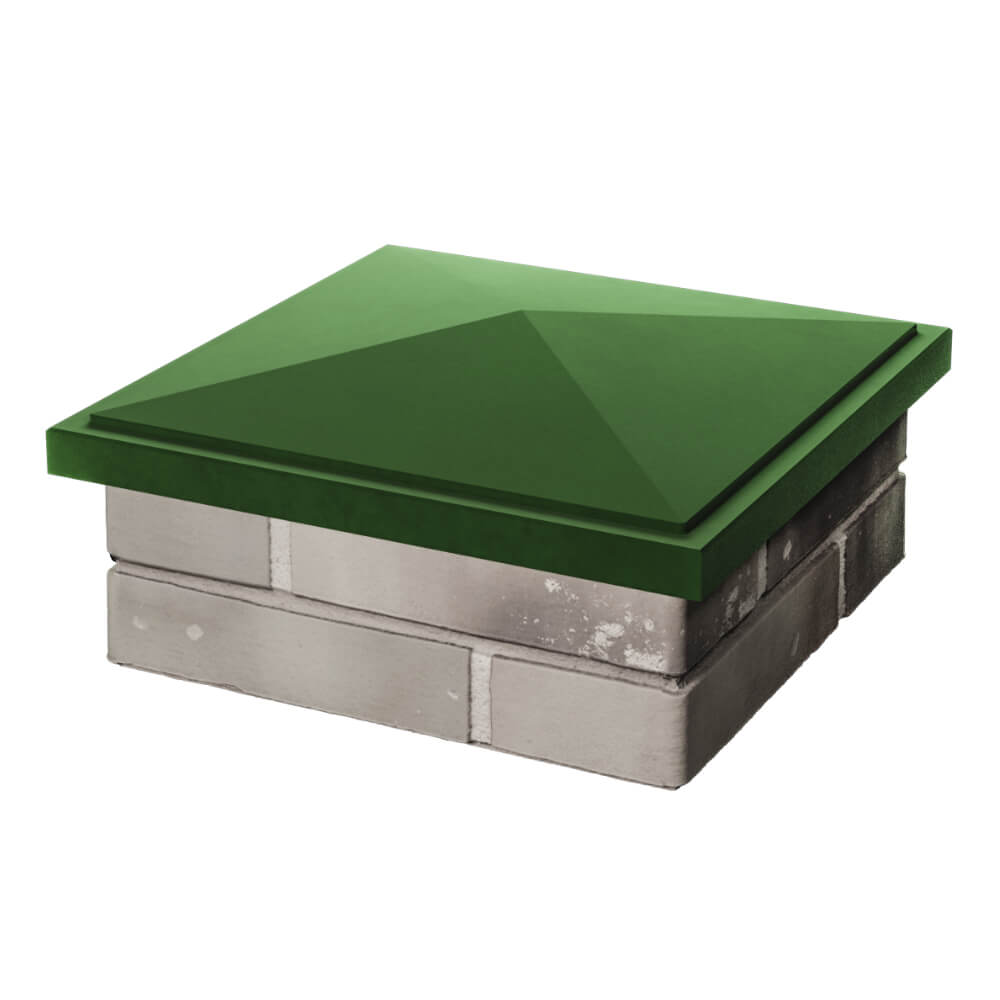 Колпак Zking БонаМоно Зеленый на столб 1.5х1.5 кирпича (385х385, 400х400мм) в Краснодаре фото