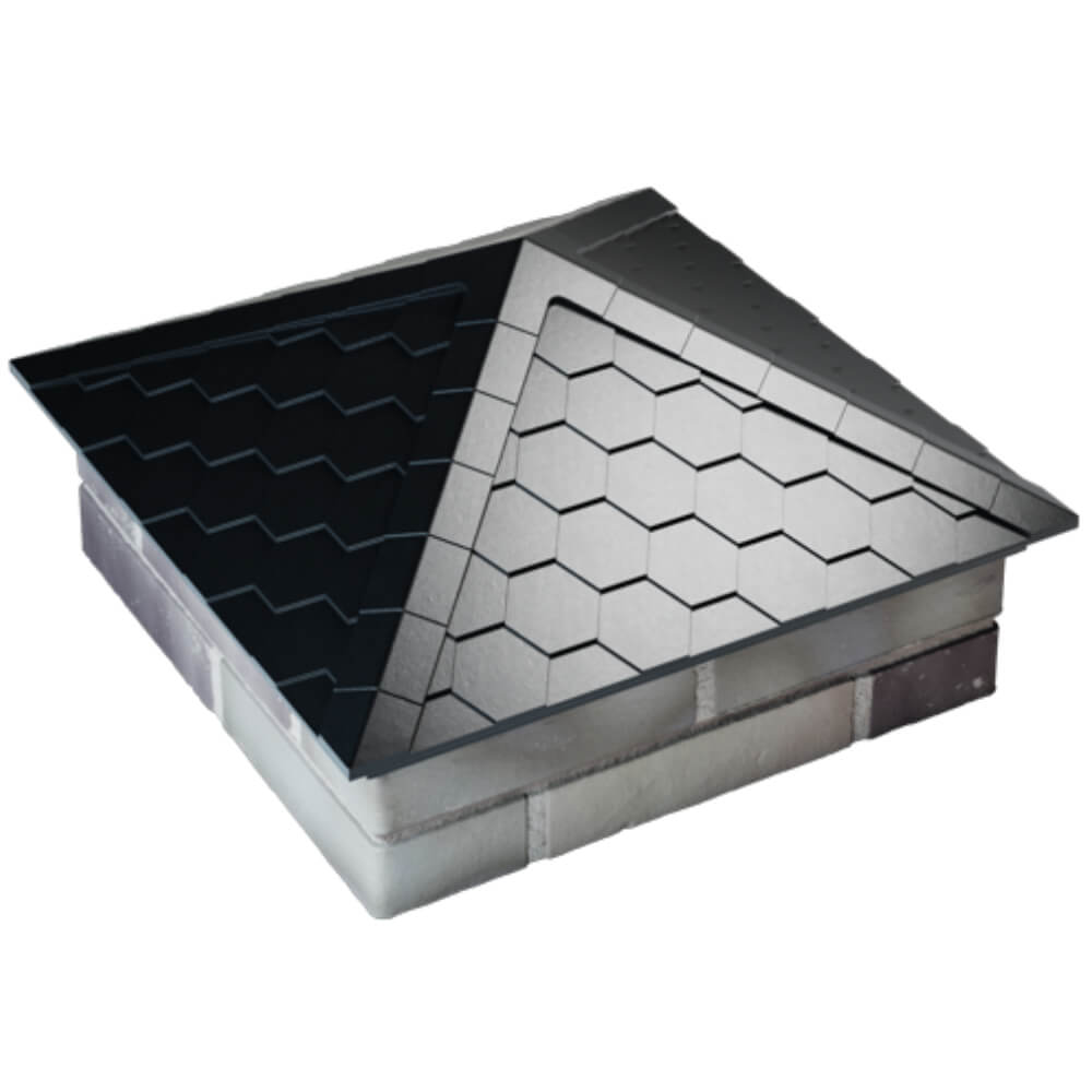 Колпак Zking Эверест Черный на столб 2х2 кирпича (535х535мм) Краснодар фото