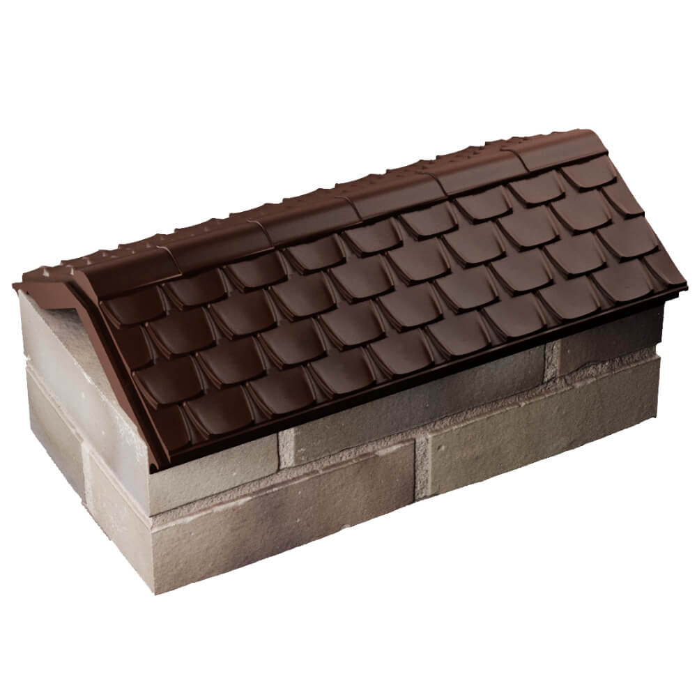 Парапет Zking Эльбрус Коричневый с посадкой на 1 кирпич (255мм) в Краснодаре фото