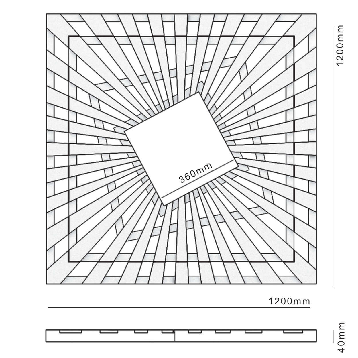 Приствольная решетка для дерева ZKING ATMOSPHERE 1.2х1.2м Черная в Краснодаре фото