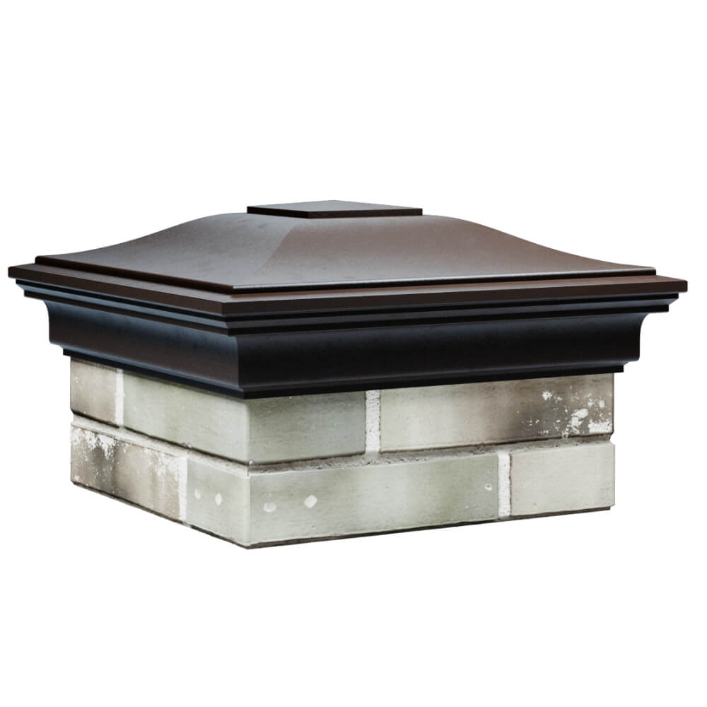 Колпак Zking Монблан Коричневый на столб 1.5х1.5 кирпича (385х385мм) в Краснодаре фото