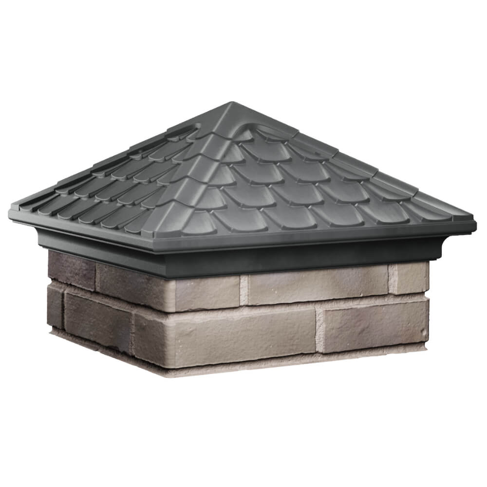 Колпак Zking Эльбрус Серый на столб 1.5х1.5 кирпича (385х385мм) в Краснодаре фото