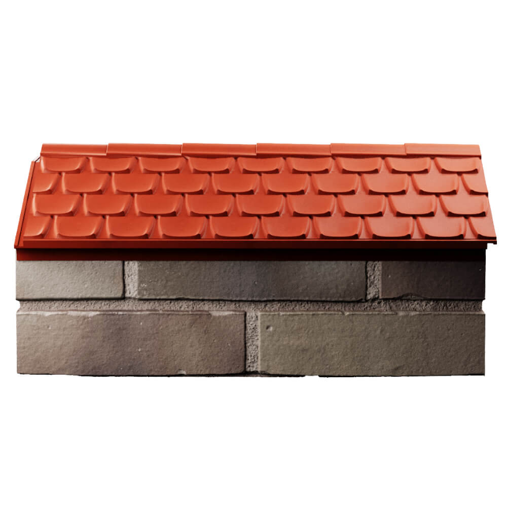 Парапет Zking Эльбрус Красный с посадкой на 1 кирпич (255мм) в Краснодаре фото