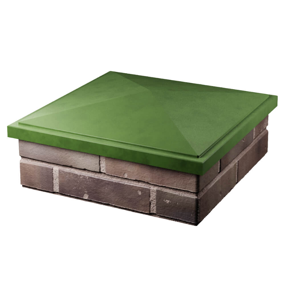 Колпак Zking БонаМоно Зеленый на столб 2х2 кирпича (515х515, 530х530мм) в Краснодаре фото