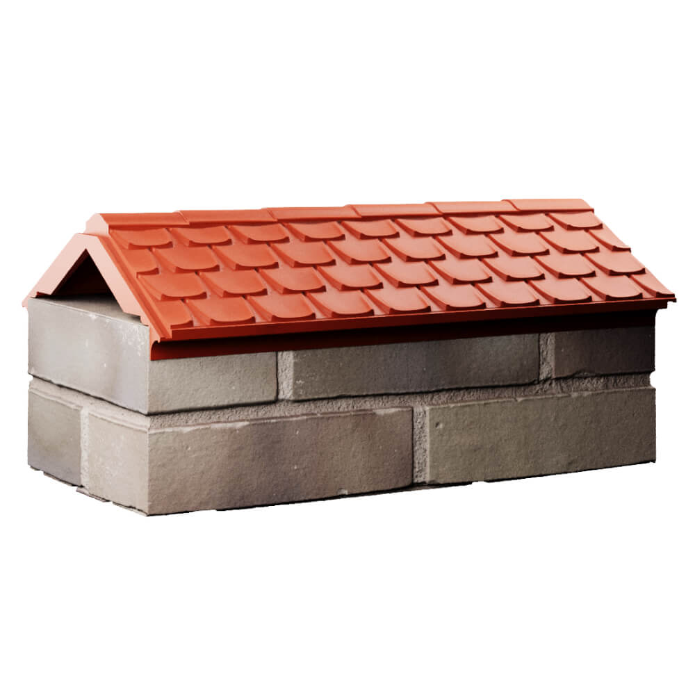 Парапет Zking Эльбрус Красный с посадкой на 1 кирпич (255мм) Краснодар фото