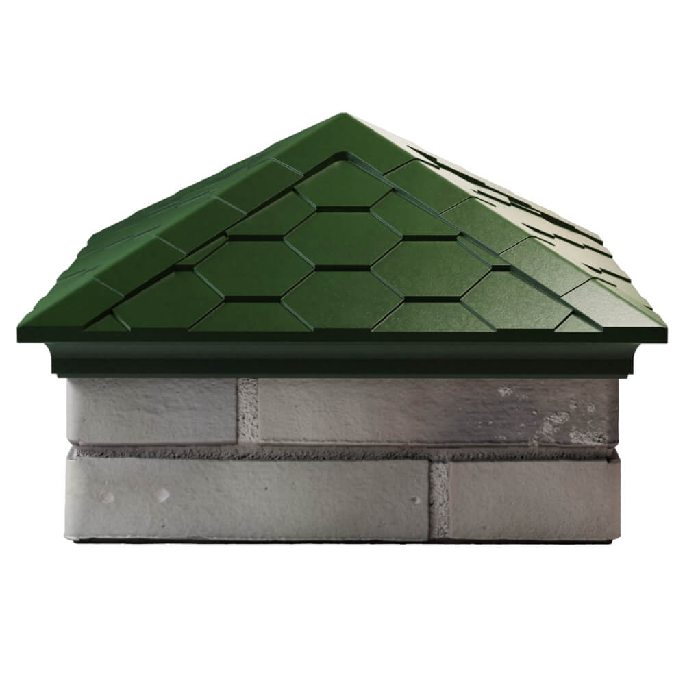 Колпак Zking Эверест Зеленый на столб 1.5х1.5 кирпича (390х390мм) Краснодар фото